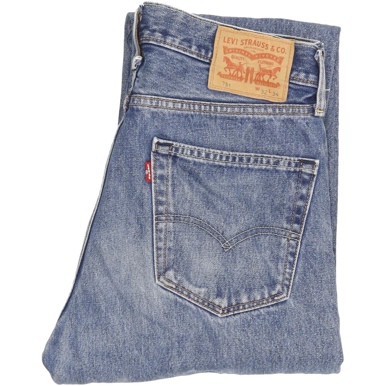 Levi's 751 Men Blue Straight Regular Jeans W32 L33