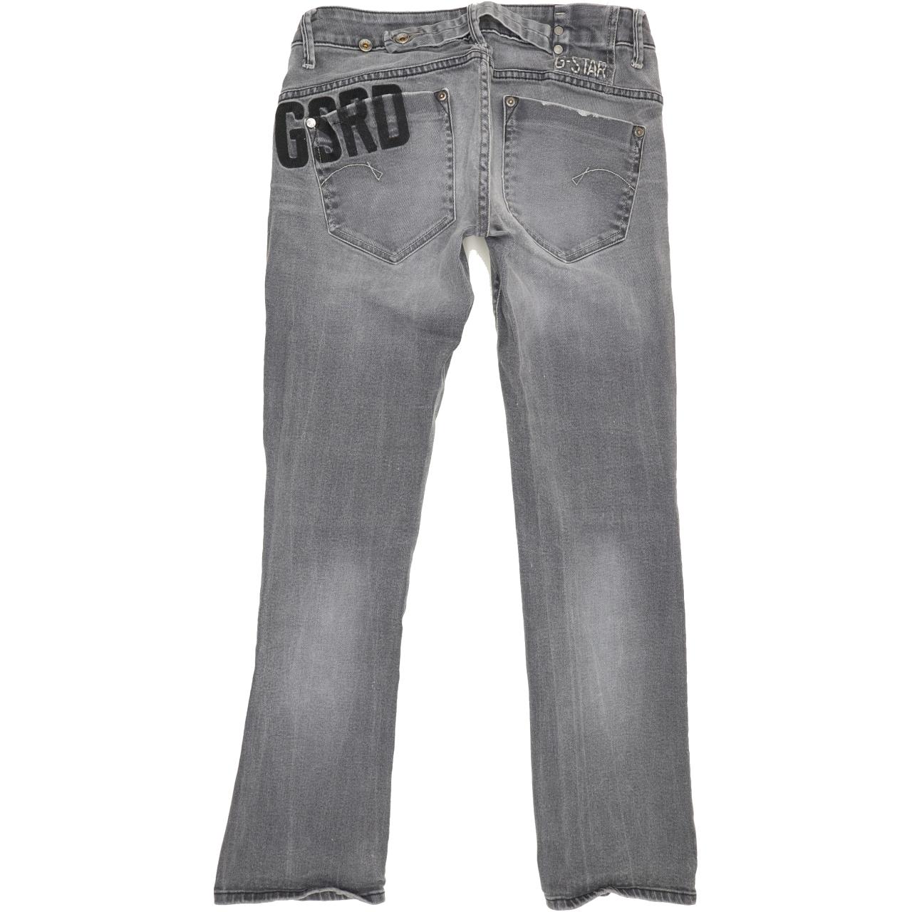 G-Star Midge Albany Women Grey Straight Slim Stretch Jeans W30 L29