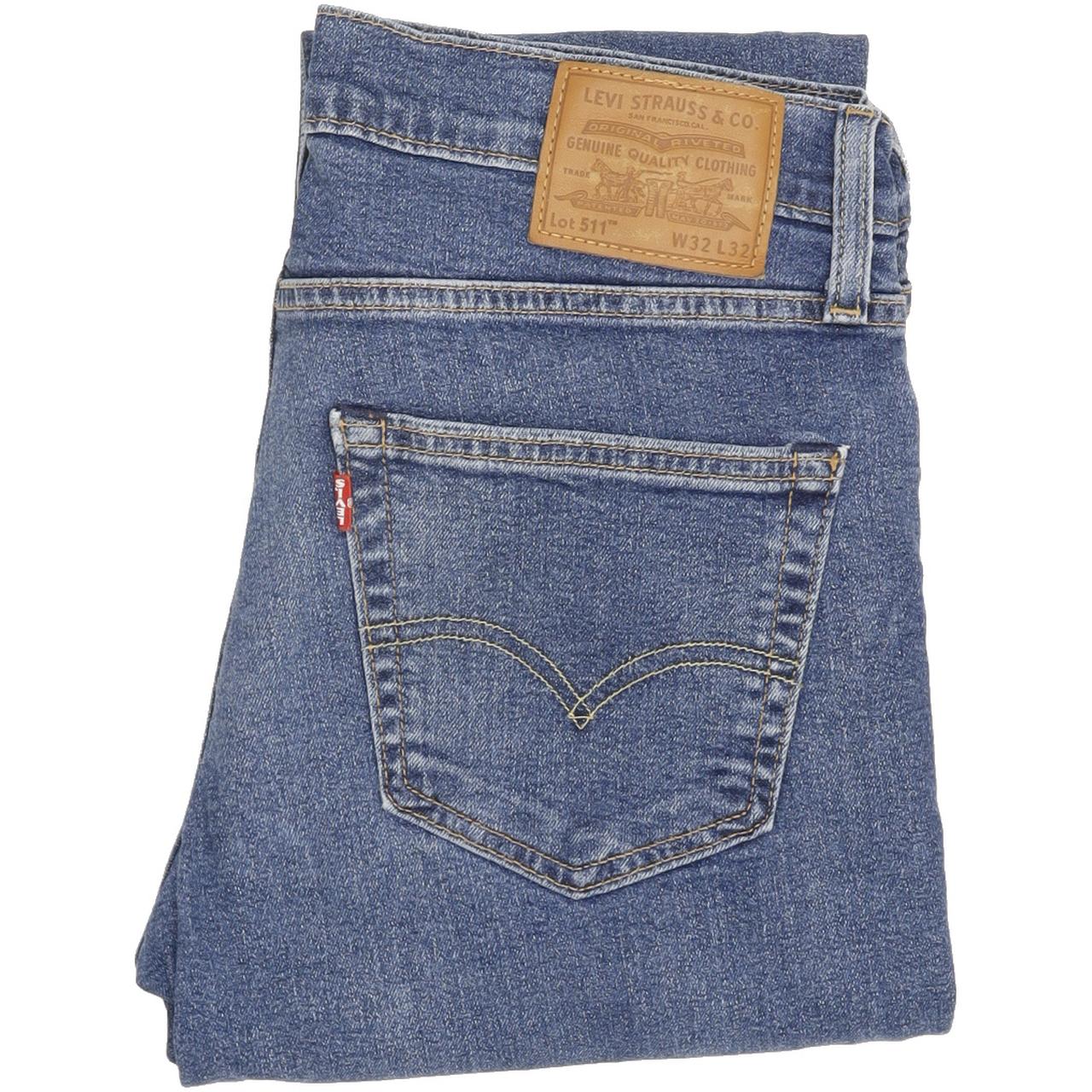 Levi's 511 Men Blue Straight Slim Stretch Jeans W32 L31