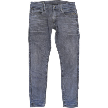 G-Star Revend Men Blue Straight Slim Jeans W34 L32