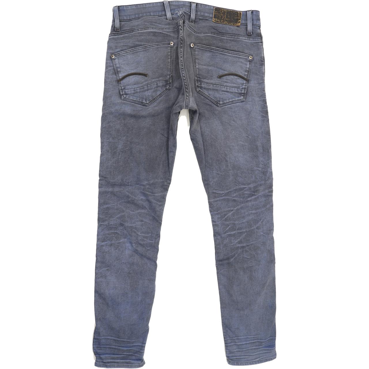 G-Star Revend Men Blue Straight Slim Jeans W34 L32