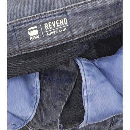 G-Star Revend Men Blue Straight Slim Jeans W34 L32