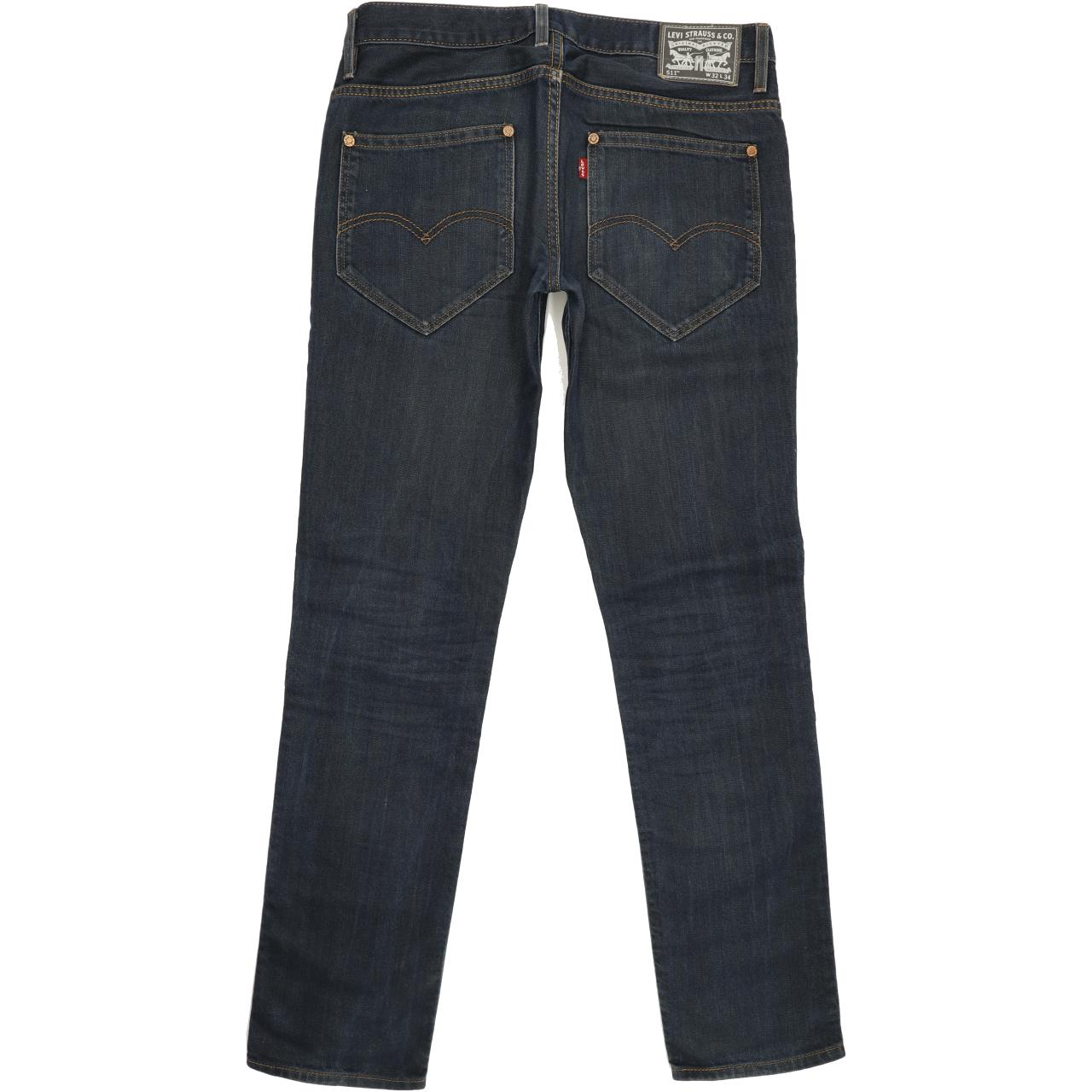 Levi's 511 Men Blue Straight Slim Jeans W32 L33