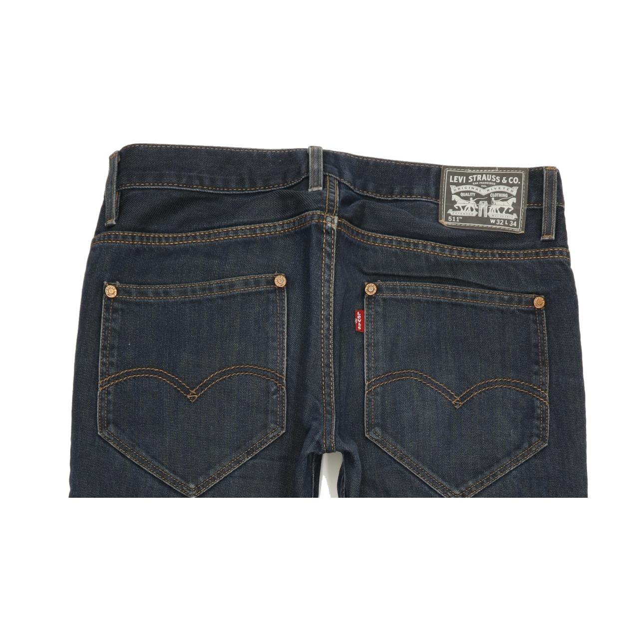Levi's 511 Men Blue Straight Slim Jeans W32 L33