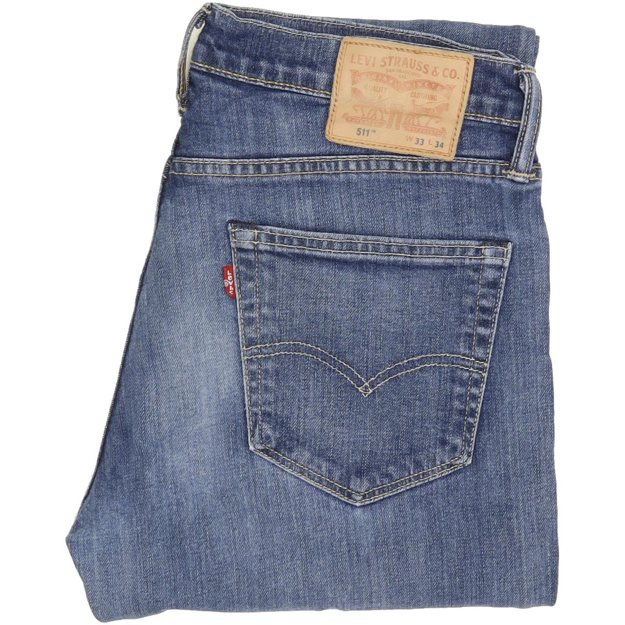 Levi's 511 Men Blue Straight Slim Jeans W33 L33