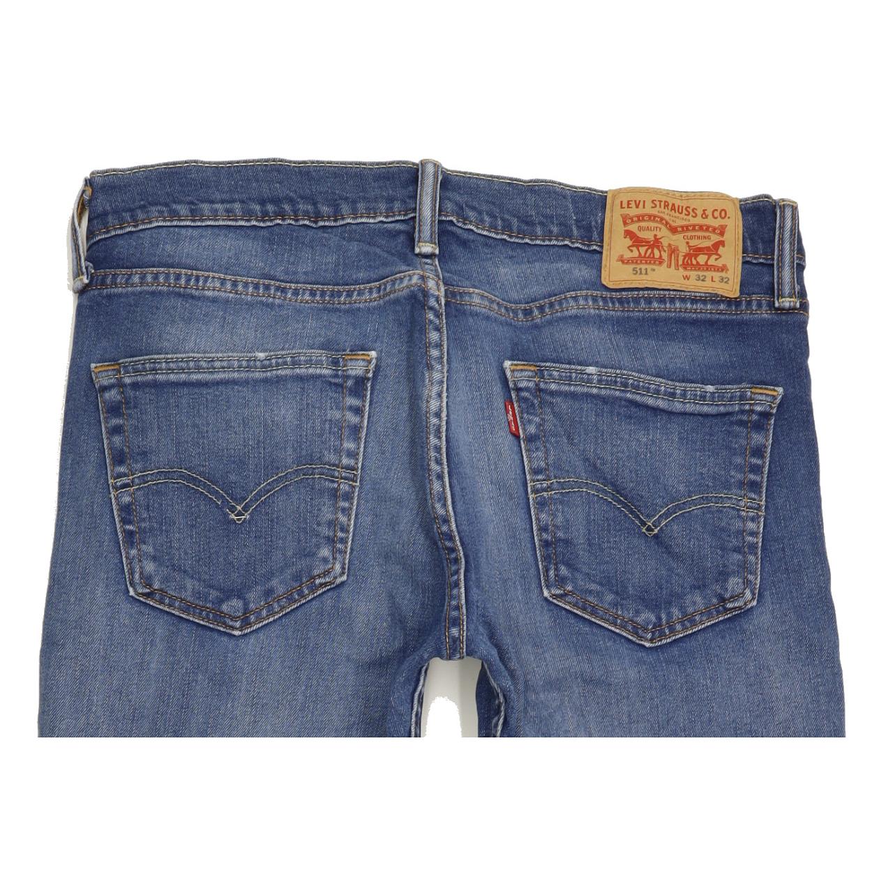 Levi's 511 Men Blue Straight Slim Stretch Jeans W32 L31