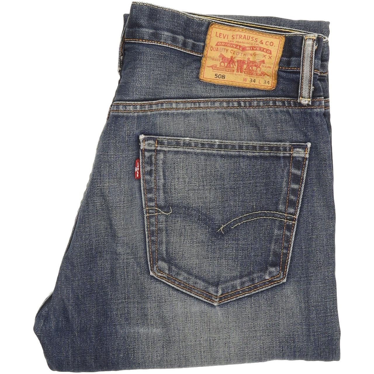 Levi's 508 Men Blue Tapered Regular Jeans W34 L33