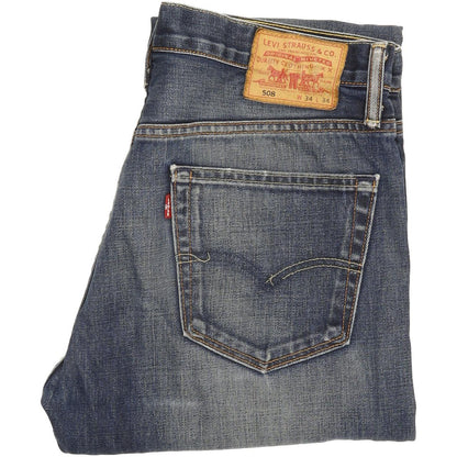 Levi's 508 Men Blue Tapered Regular Jeans W34 L33