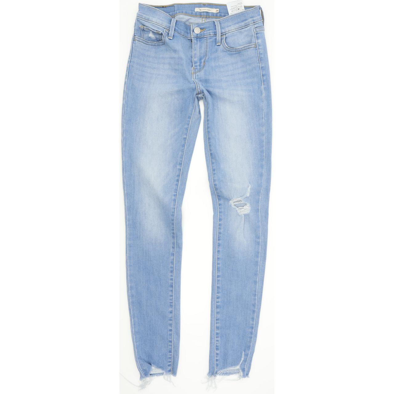 Levi's 710 Super Women Blue Skinny Slim Stretch Jeans W26 L30