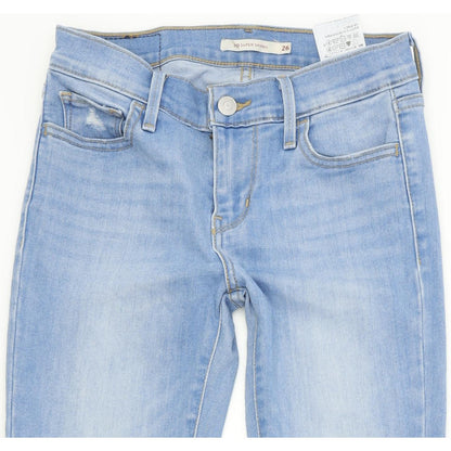 Levi's 710 Super Women Blue Skinny Slim Stretch Jeans W26 L30