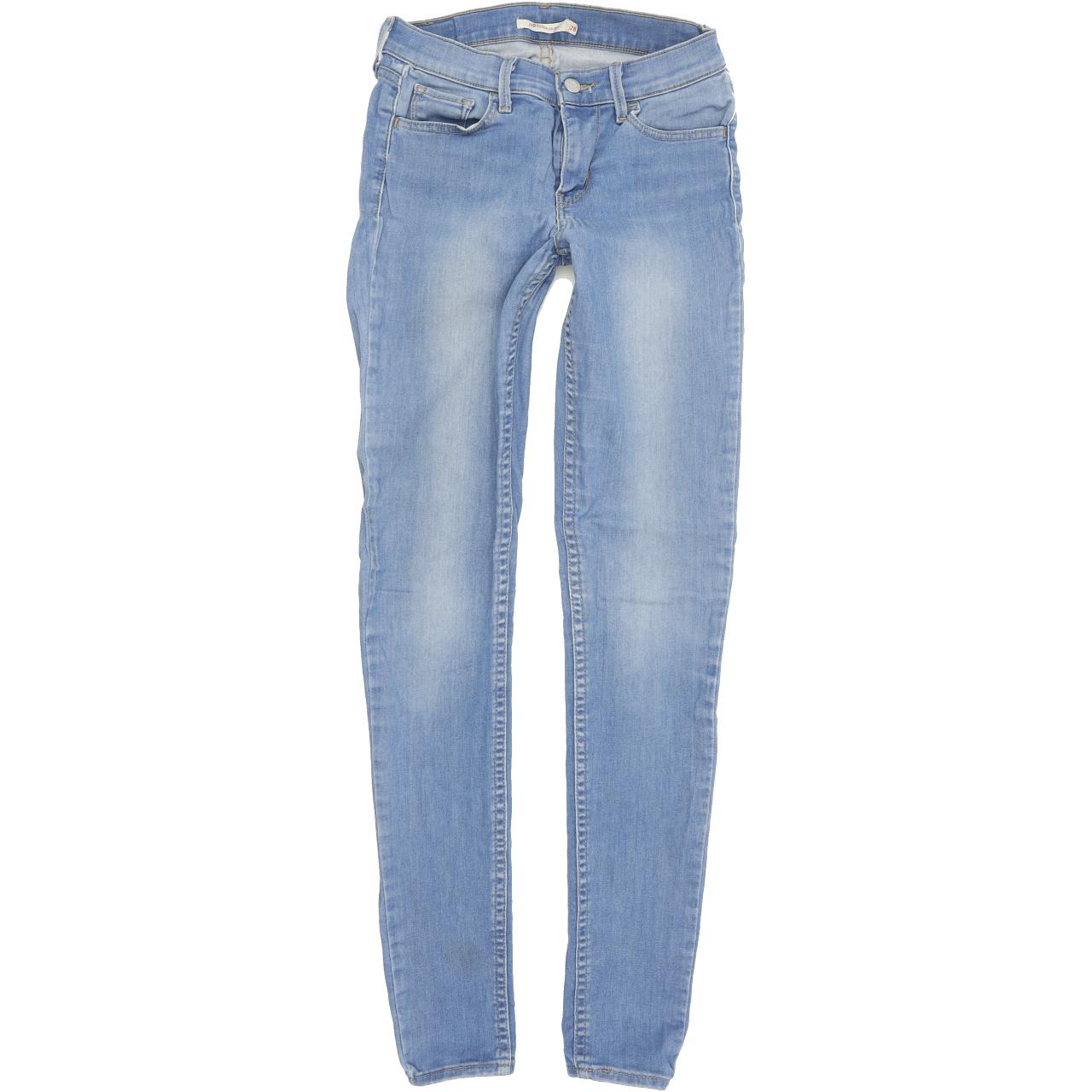 Levi's 710 Super Women Blue Skinny Slim Stretch Jeans W28 L32