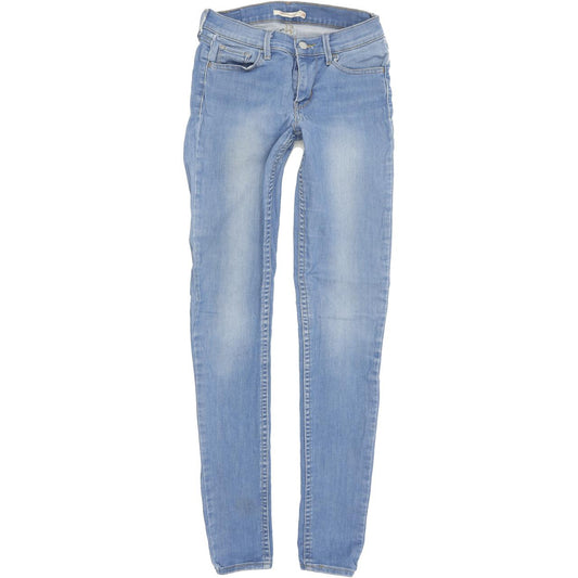 Levi's 710 Super Women Blue Skinny Slim Stretch Jeans W28 L32