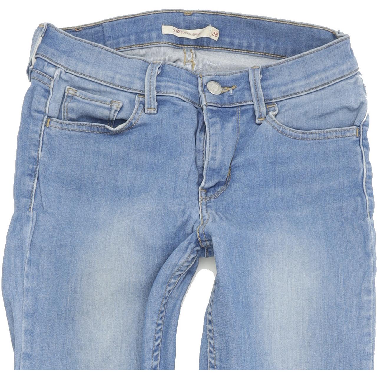 Levi's 710 Super Women Blue Skinny Slim Stretch Jeans W28 L32