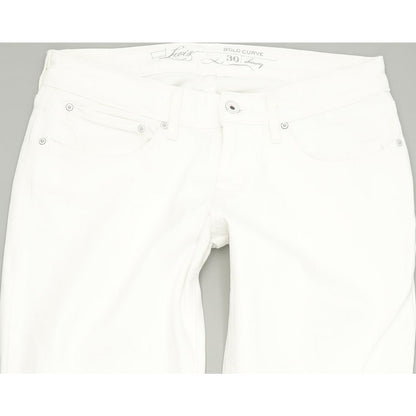 Levi's Bold Curve Women White Skinny Slim Stretch Jeans W30 L32