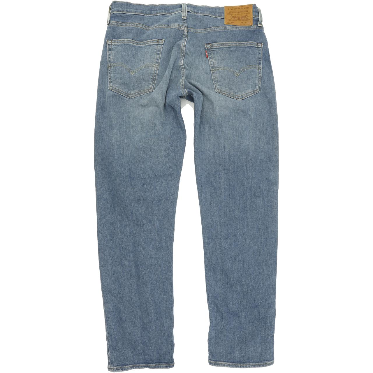 Levi's 502 Men Blue Tapered Regular Stretch Jeans W34 L32