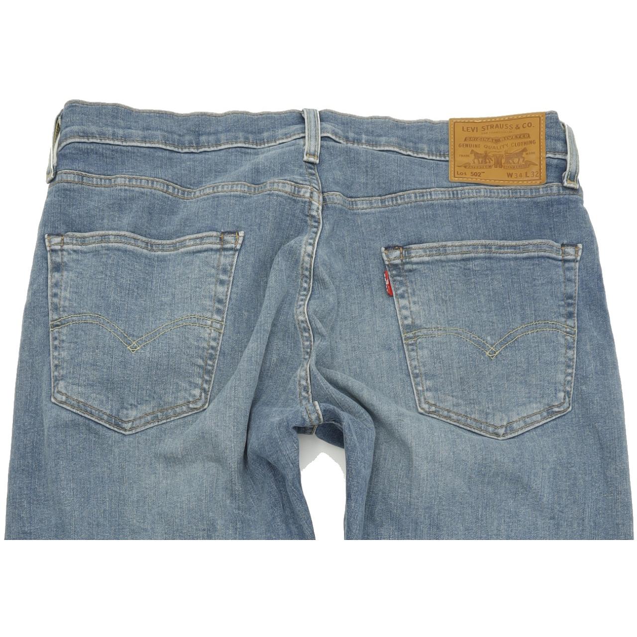 Levi's 502 Men Blue Tapered Regular Stretch Jeans W34 L32
