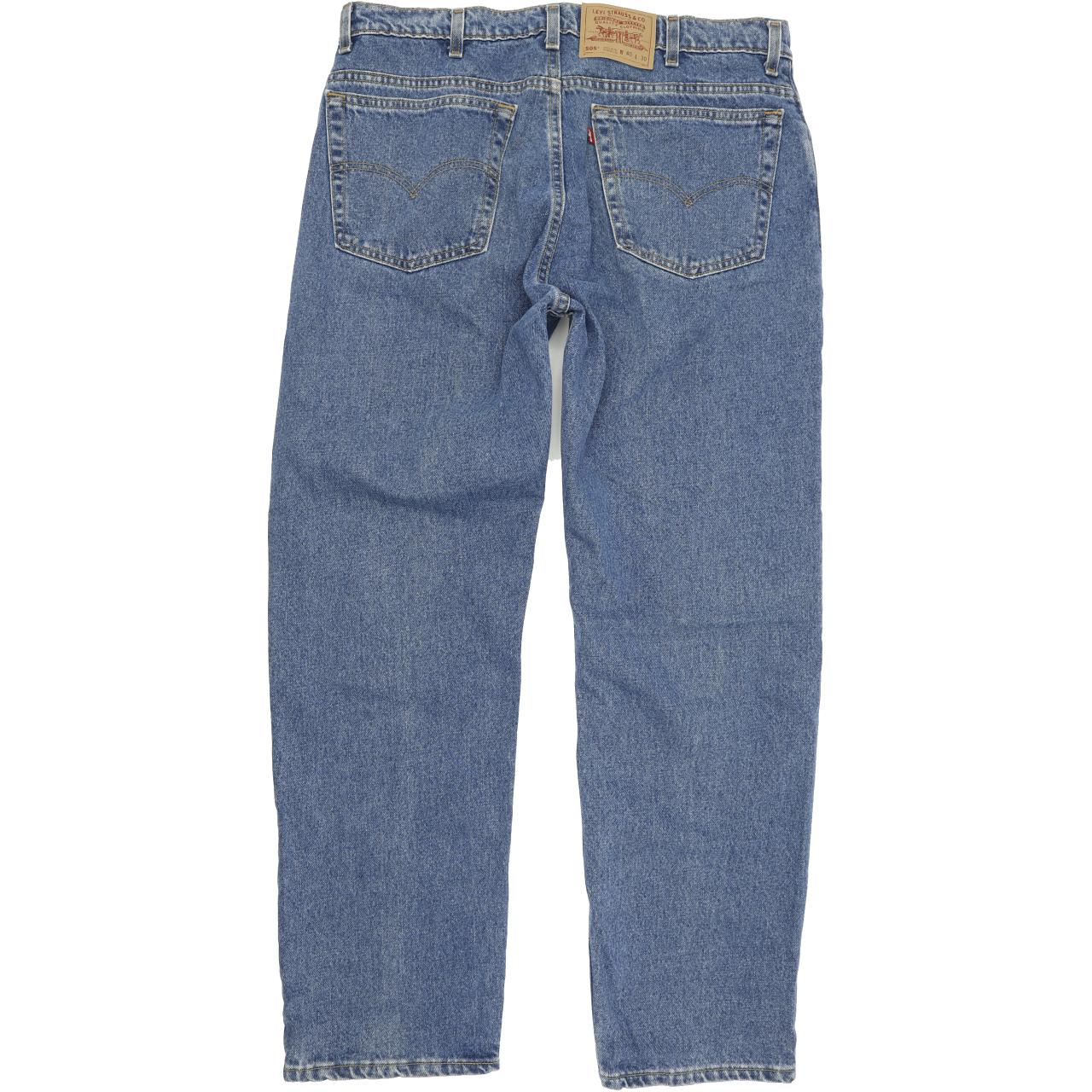 Levi's 505 Made in USA Blue Straight Regular Jeans High Waisted W40 L30