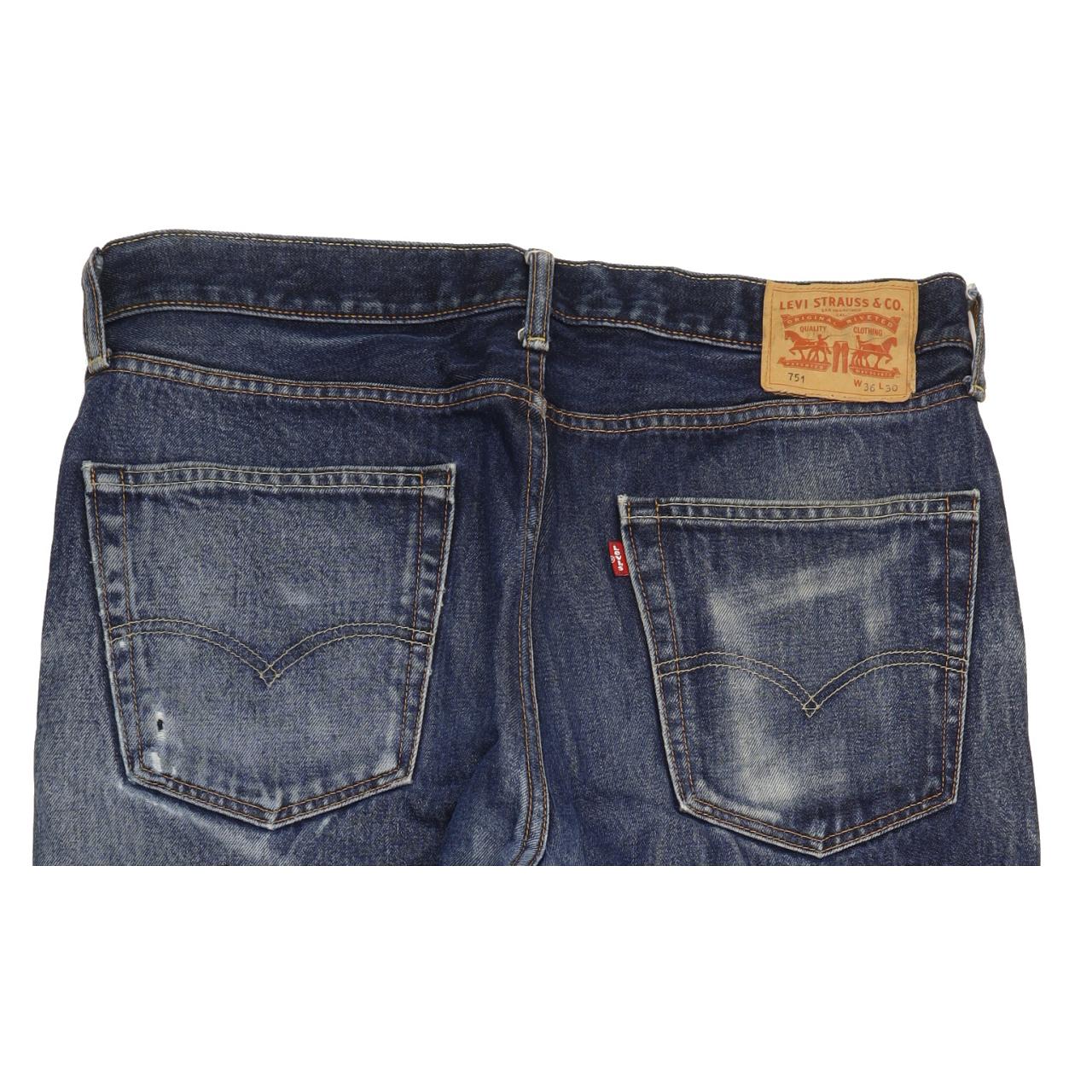 Levi's 751 Men Blue Straight Regular Jeans W36 L29