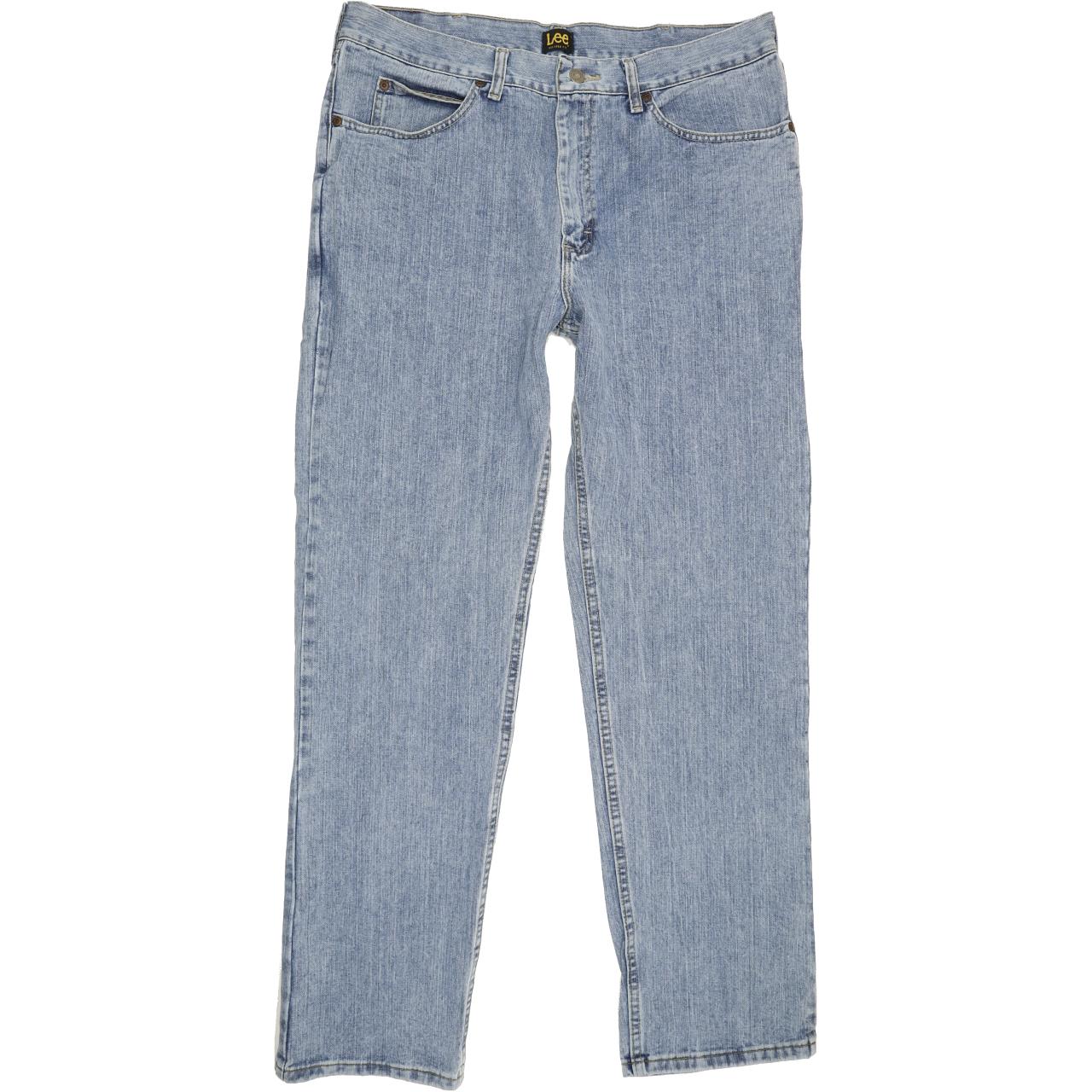 Lee Men Blue Straight Regular Jeans W36 L34