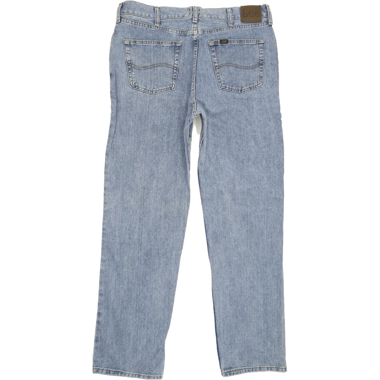 Lee Men Blue Straight Regular Jeans W36 L34