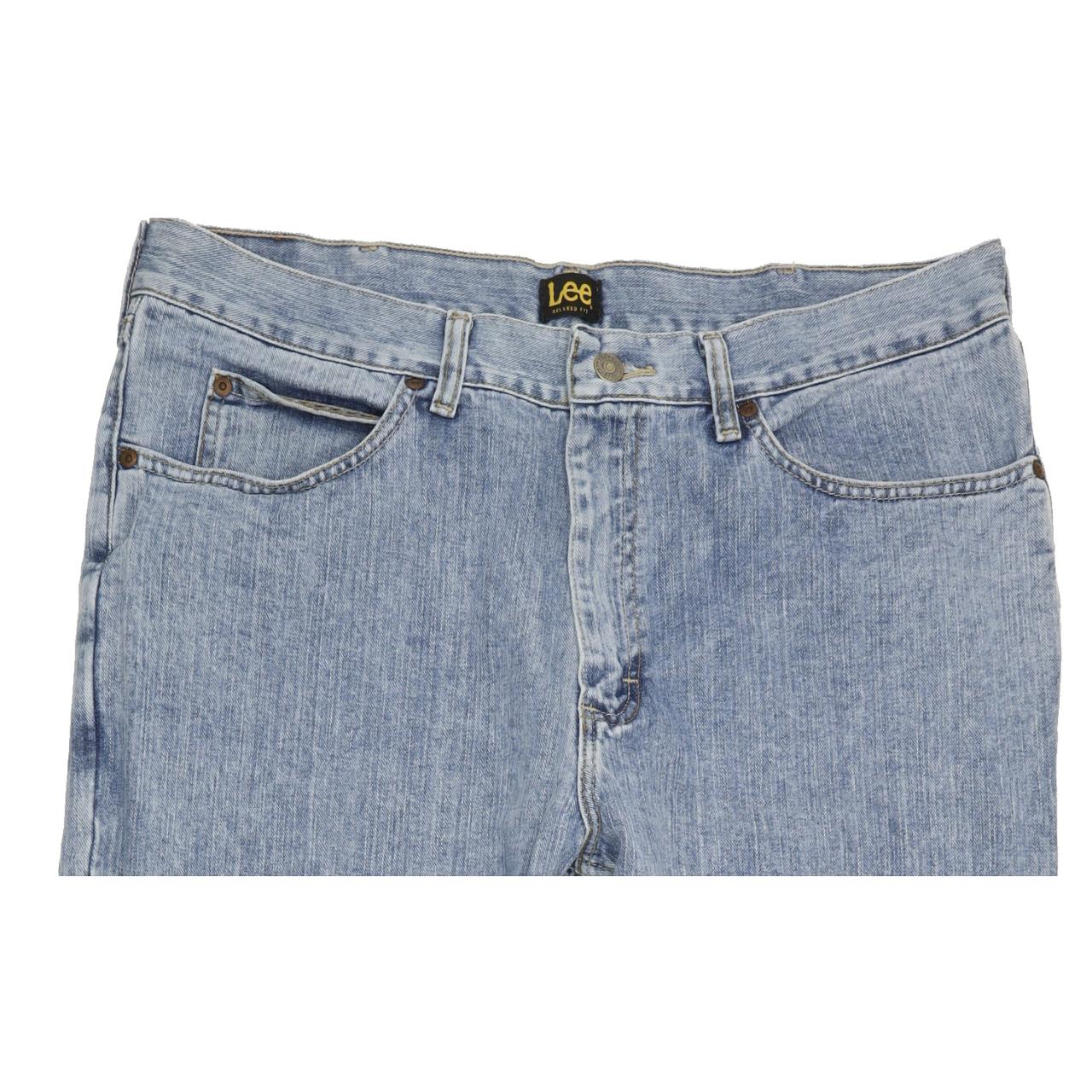 Lee Men Blue Straight Regular Jeans W36 L34