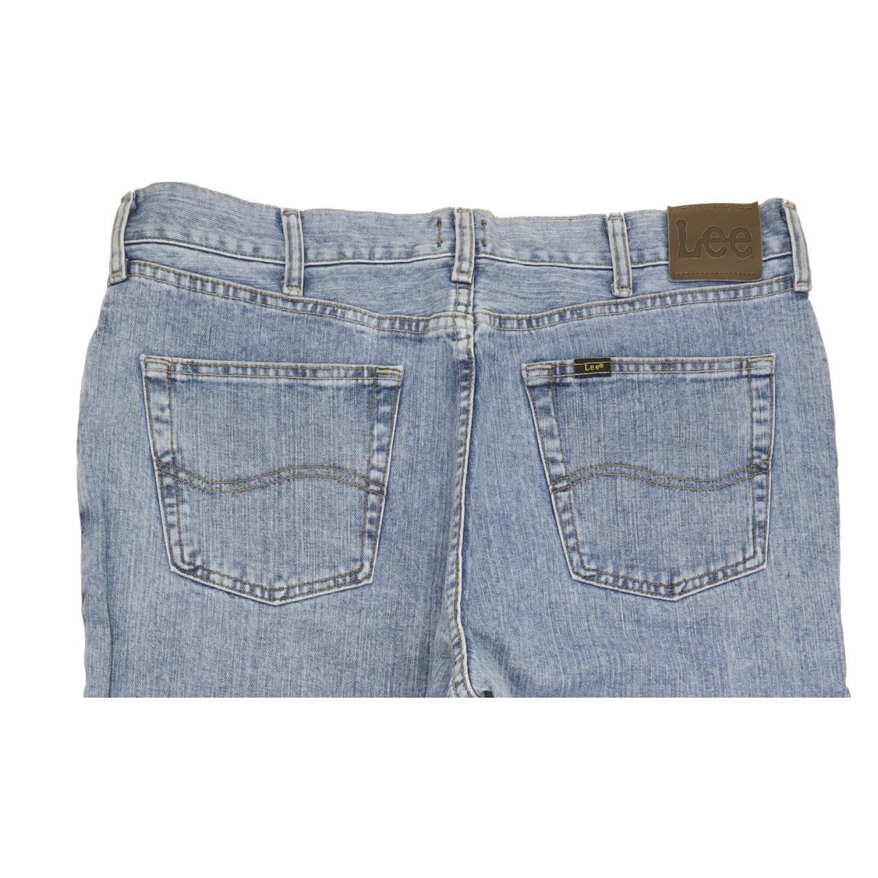 Lee Men Blue Straight Regular Jeans W36 L34