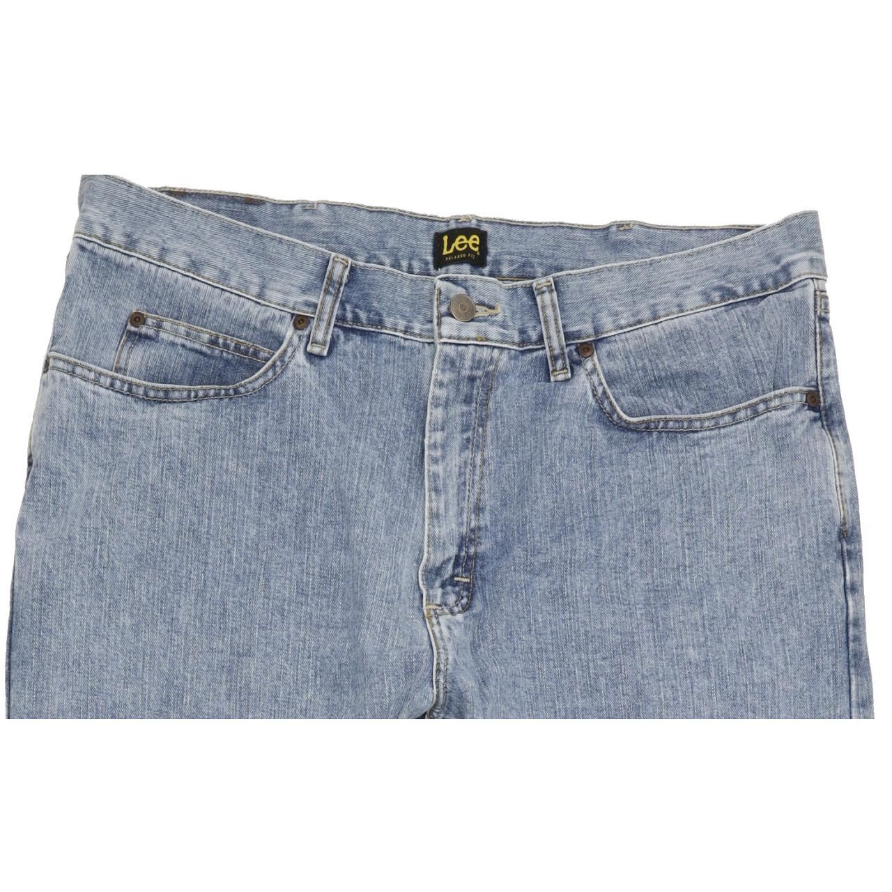Lee Men Blue Straight Regular Jeans W36 L34