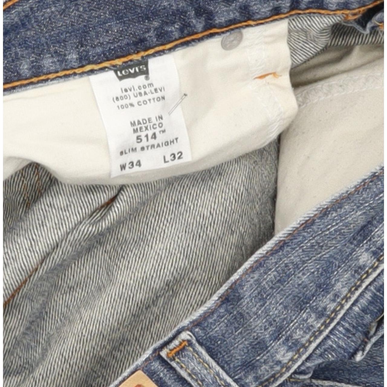 Levi's 514 Men Blue Straight Regular Jeans W34 L29
