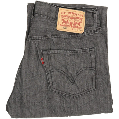 Levi's 506 Men Charcoal Straight Regular Jeans W33 L29