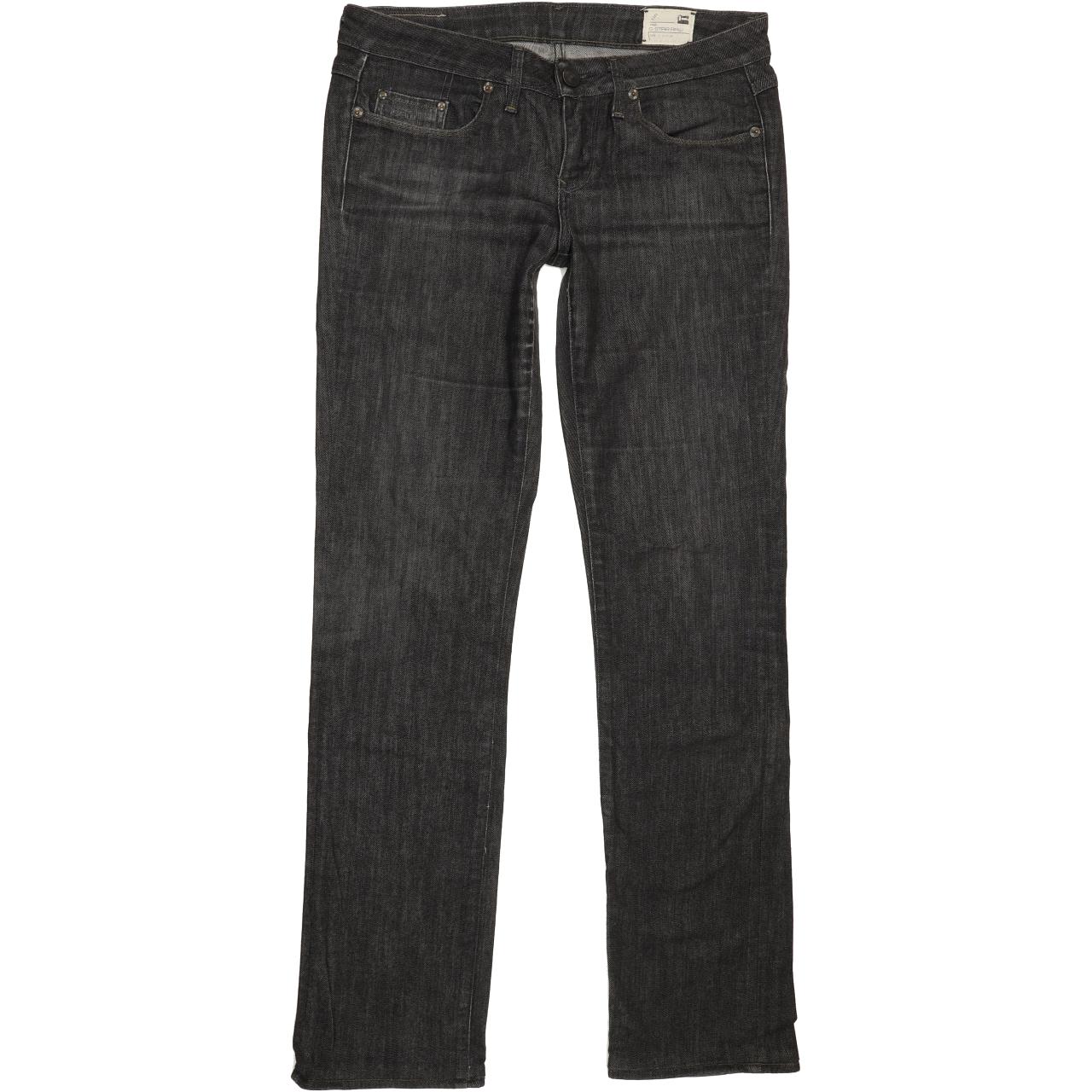 G-Star 3301 Women Charcoal Straight Slim Stretch Jeans W29 L32