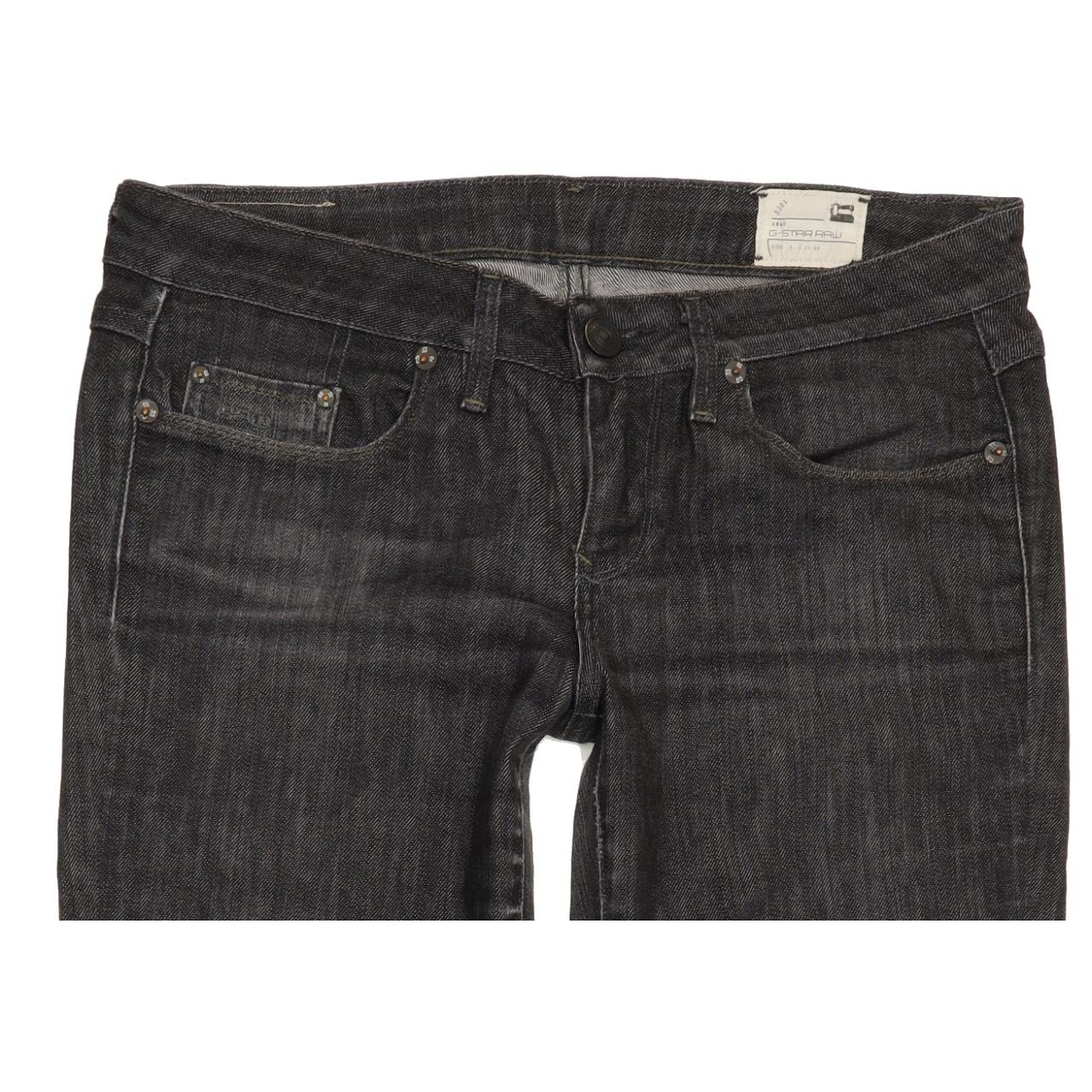 G-Star 3301 Women Charcoal Straight Slim Stretch Jeans W29 L32