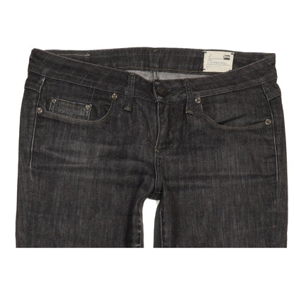 G-Star 3301 Women Charcoal Straight Slim Stretch Jeans W29 L32