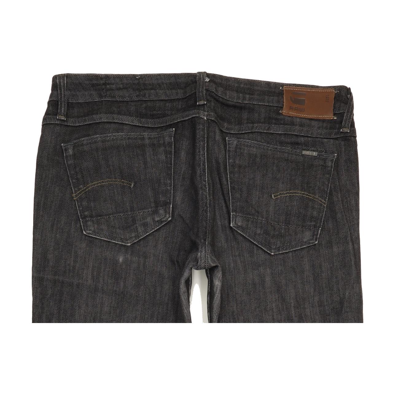 G-Star 3301 Women Charcoal Straight Slim Stretch Jeans W29 L32