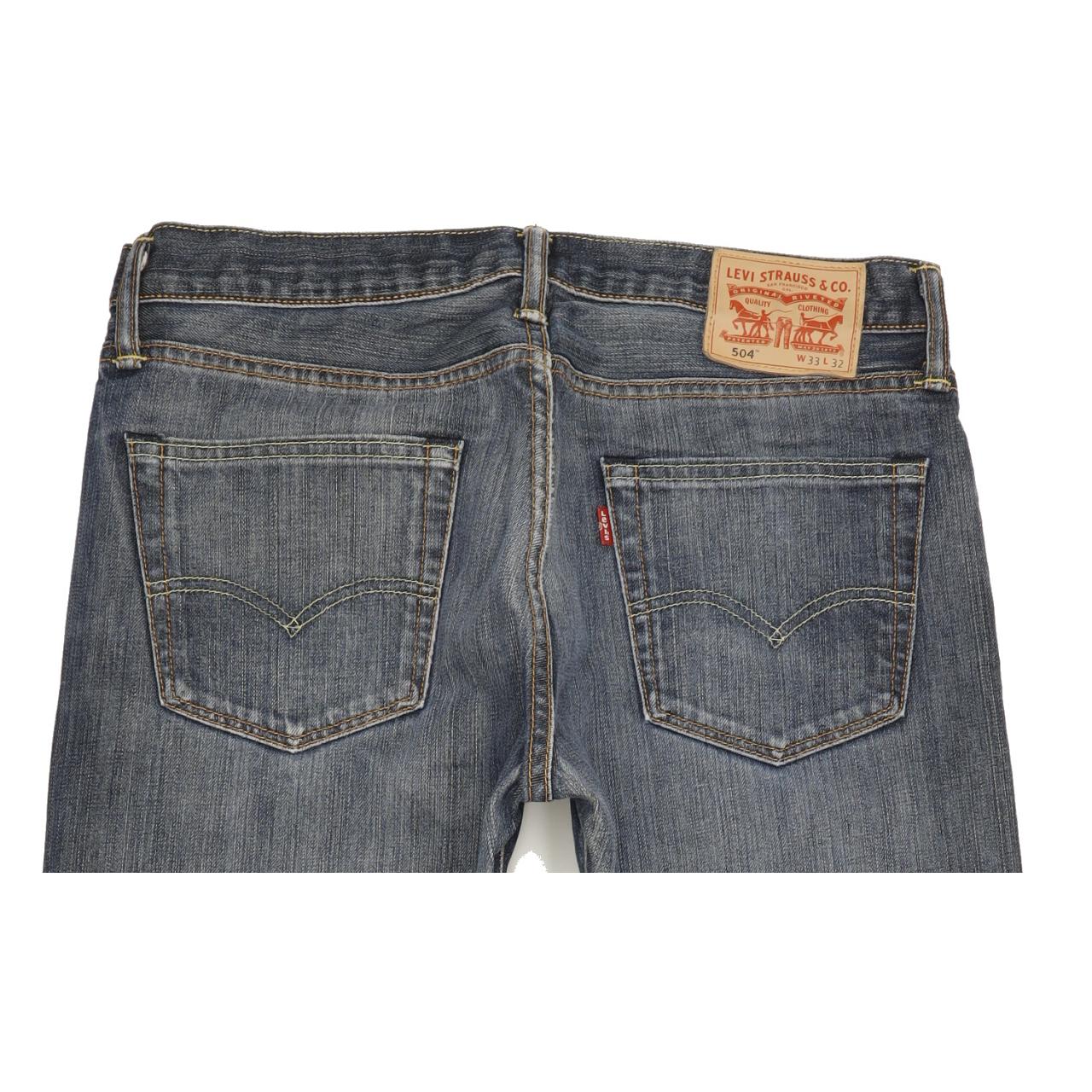 Levi's 504 Men Blue Straight Regular Jeans W33 L31