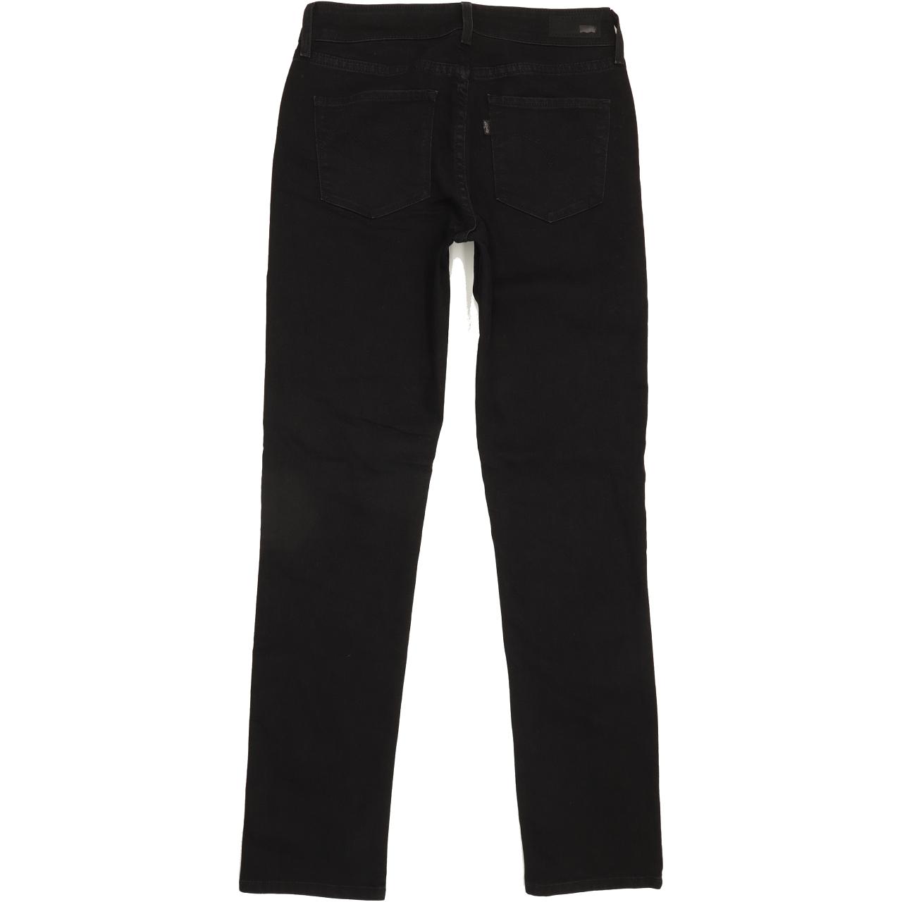 Levi's Demi Curve Women Black Straight Slim Stretch Jeans W27 L30