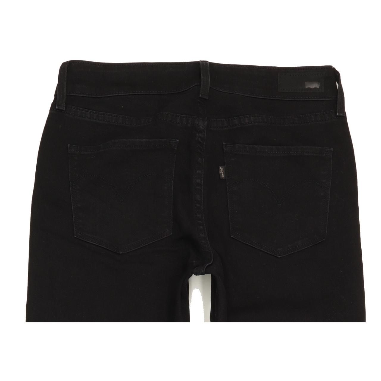 Levi's Demi Curve Women Black Straight Slim Stretch Jeans W27 L30