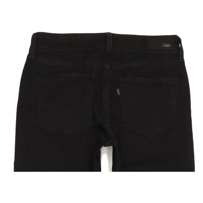 Levi's Demi Curve Women Black Straight Slim Stretch Jeans W27 L30