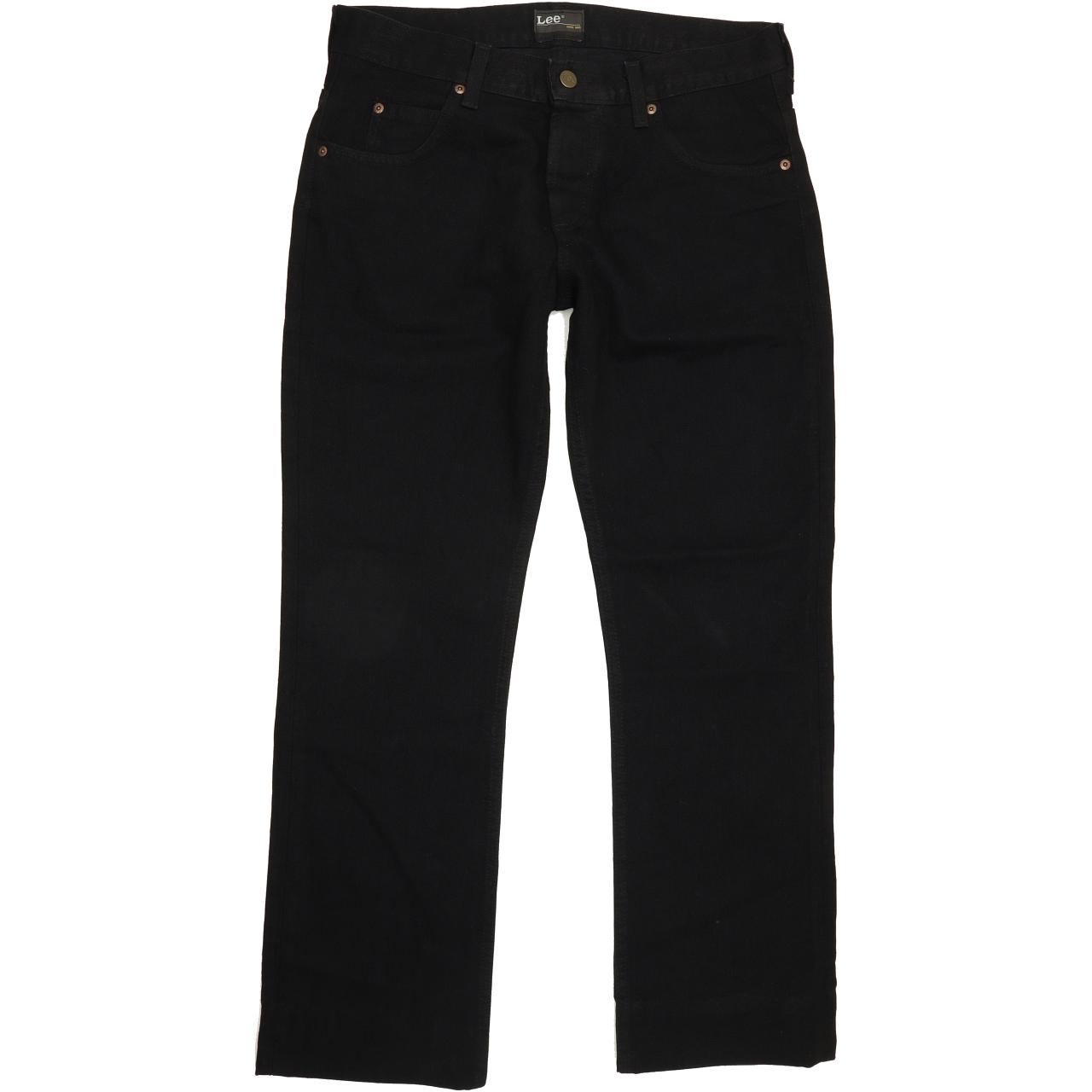 Lee Knox Men Black Straight Regular Jeans W33 L29