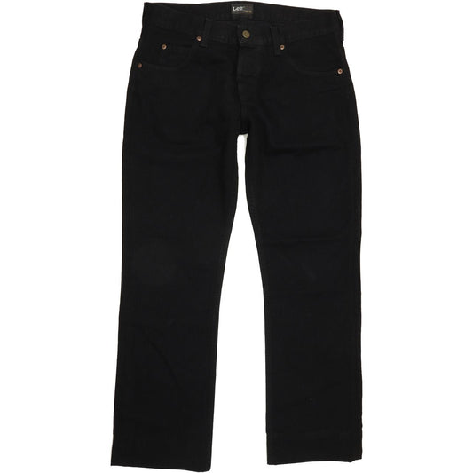 Lee Knox Men Black Straight Regular Jeans W33 L29