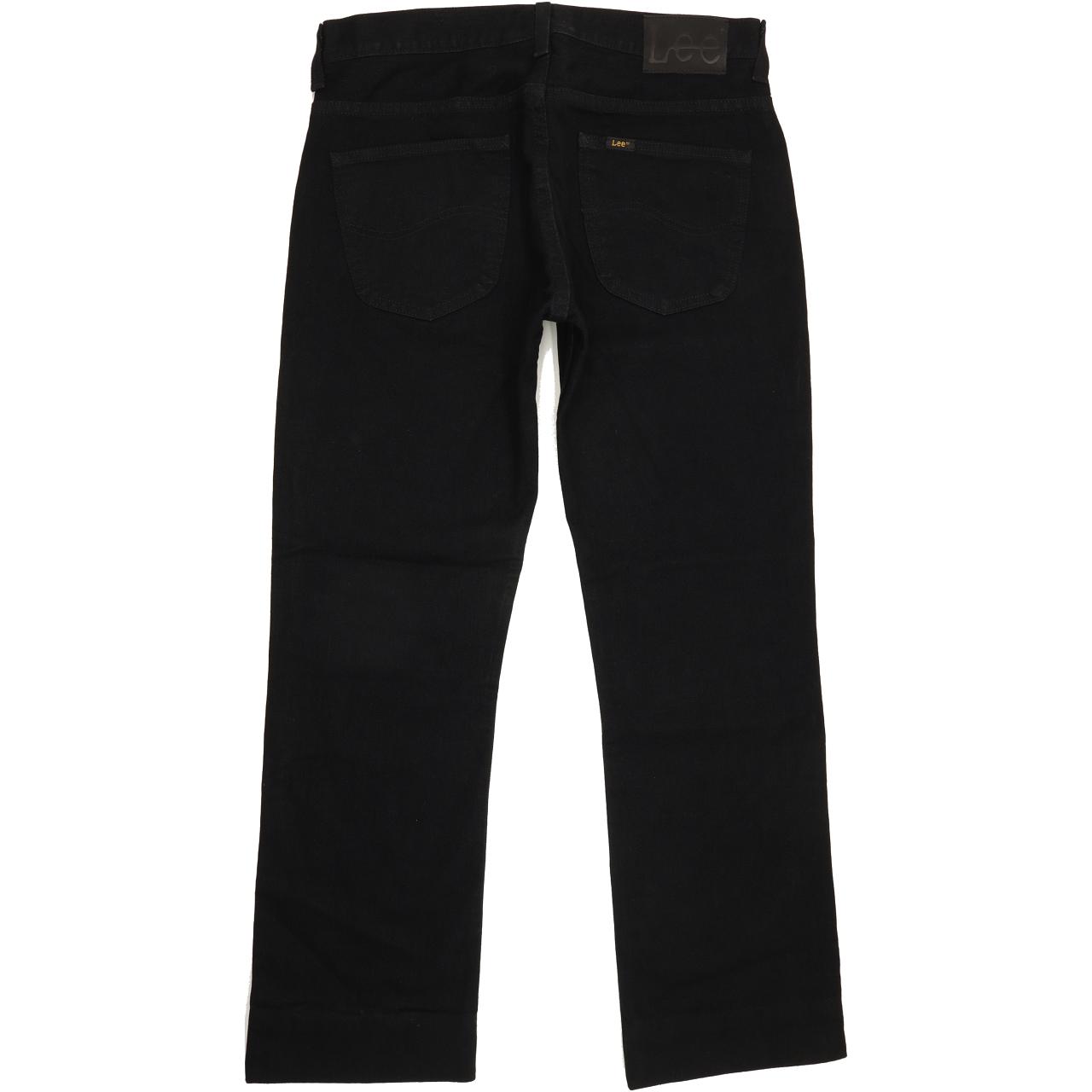 Lee Knox Men Black Straight Regular Jeans W33 L29