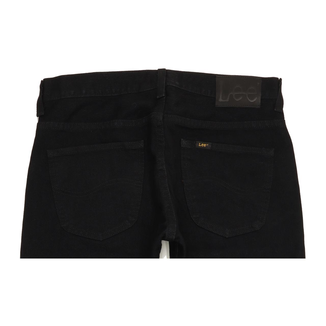 Lee Knox Men Black Straight Regular Jeans W33 L29