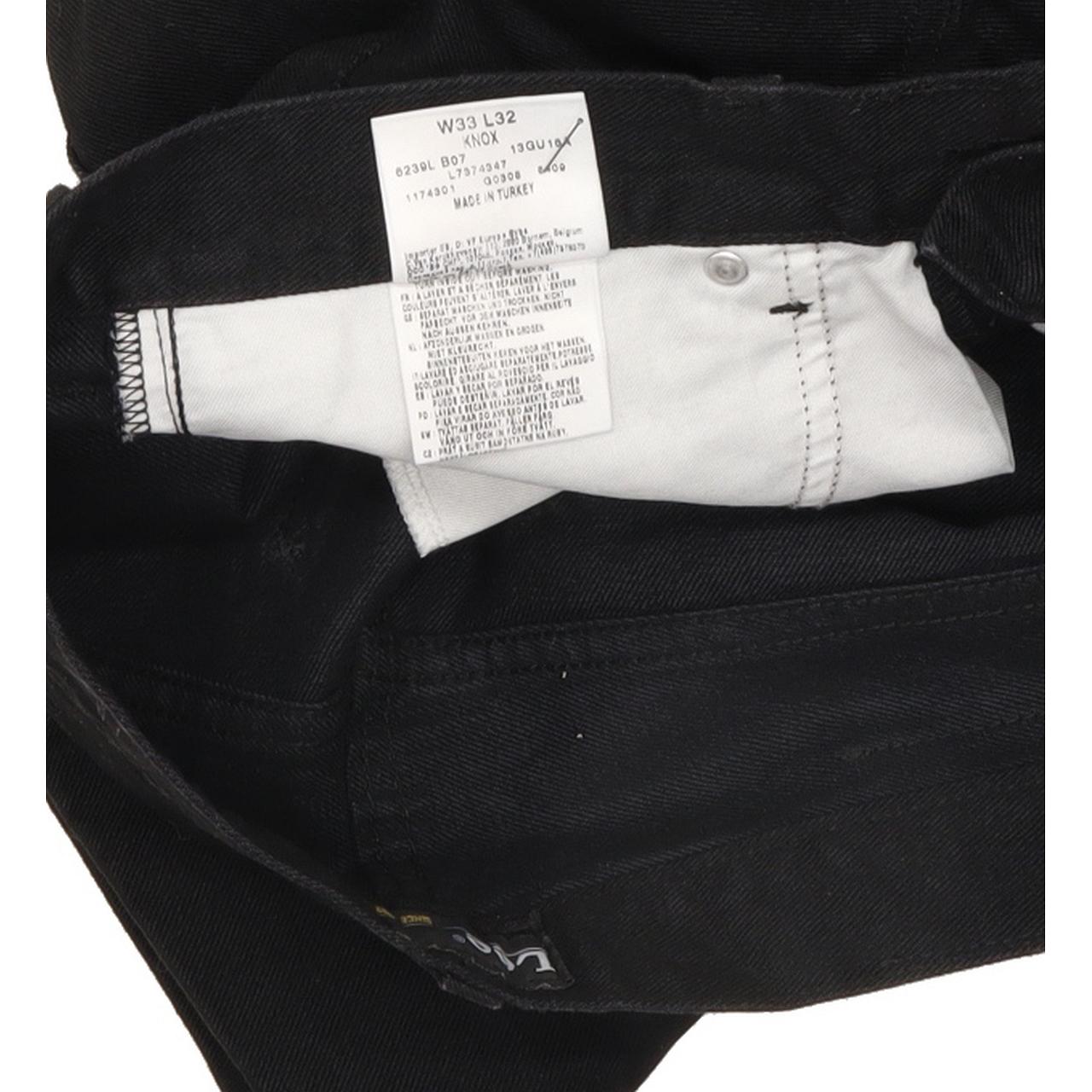 Lee Knox Men Black Straight Regular Jeans W33 L29