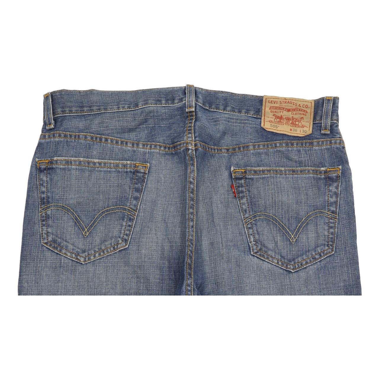 Levi's 505 Men Blue Straight Regular Jeans W36 L28