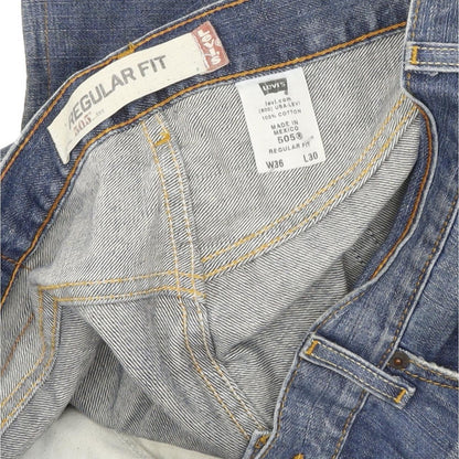 Levi's 505 Men Blue Straight Regular Jeans W36 L28