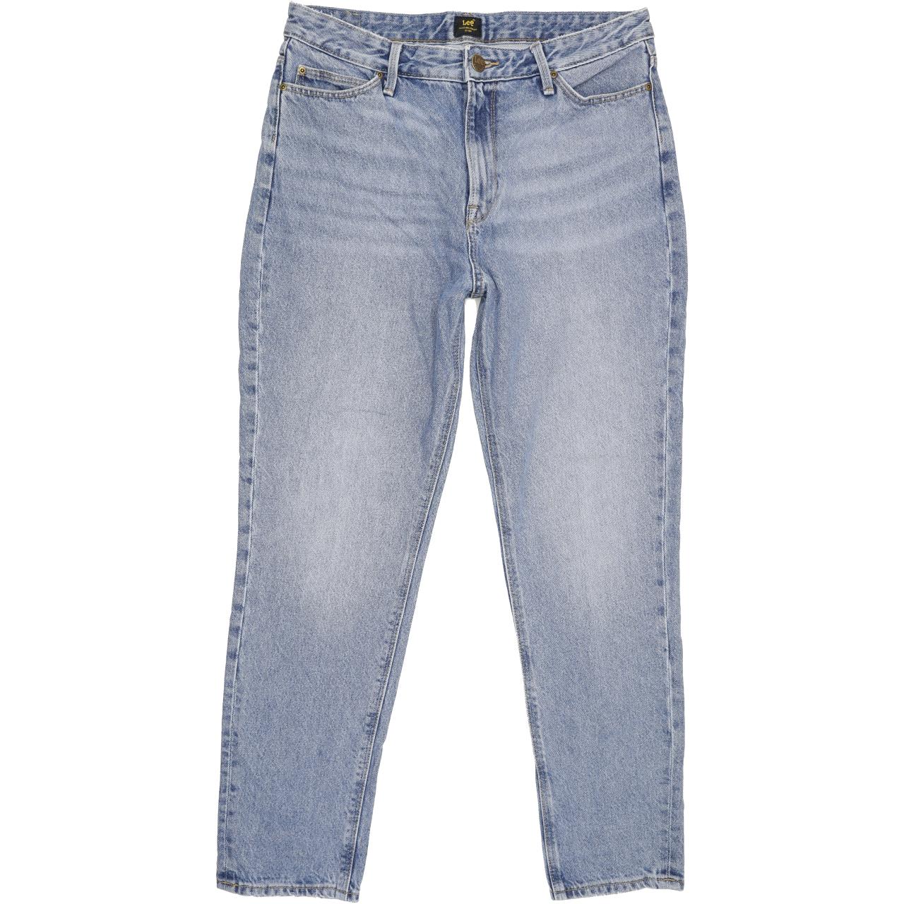 Lee Blue Straight Regular Mom Jeans High Waisted W32 L29