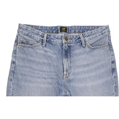 Lee Blue Straight Regular Mom Jeans High Waisted W32 L29