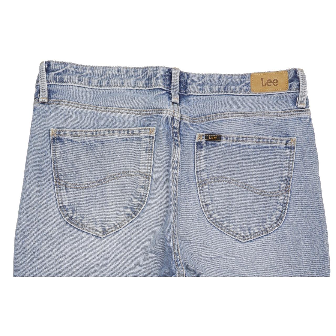 Lee Blue Straight Regular Mom Jeans High Waisted W32 L29