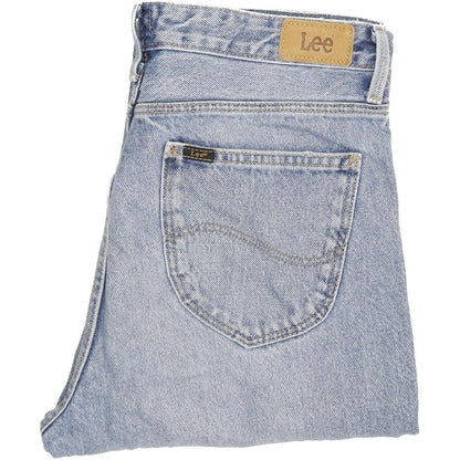 Lee Blue Straight Regular Mom Jeans High Waisted W32 L29