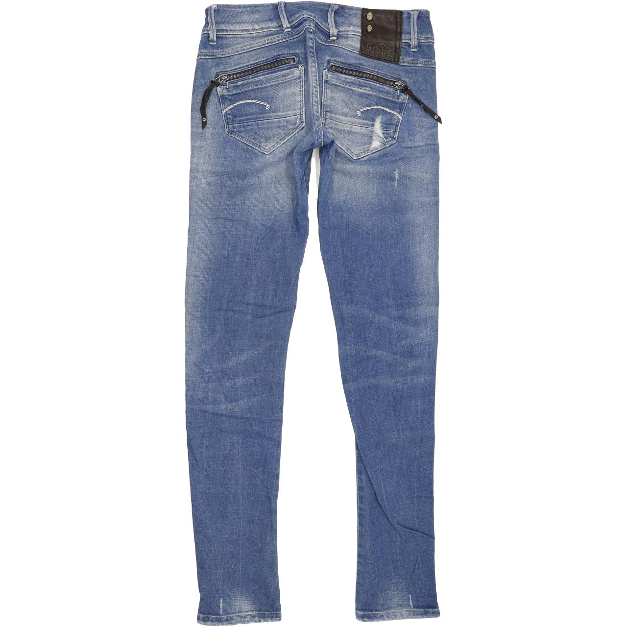 G-Star Fender Women Blue Skinny Slim Stretch Jeans W28 L33