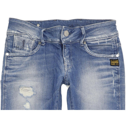 G-Star Fender Women Blue Skinny Slim Stretch Jeans W28 L33